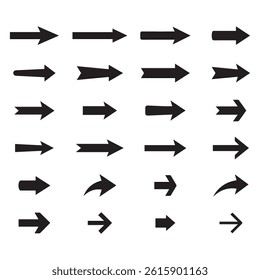 Arrows set icons design. Arrow icon flat collections. Set off different arrows or web designs. Arrow flat style isolated on white background - stock vector arrow symbols.