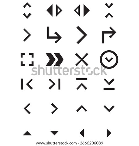 Arrows set icons design. Arrow icon flat collections. Set off different arrows or web designs. Arrow flat style isolated on white background - stock vector arrow symbols.