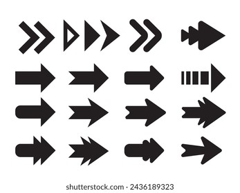 Arrows set illustrations. Arrow vector collection. Arrow. Cursor. Modern simple arrows. Vector illustration, symbol and icon