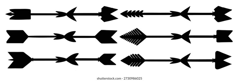 arrows set isolated on white background for graphic design