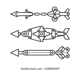 ilustración vectorial de línea de conjunto de flechas