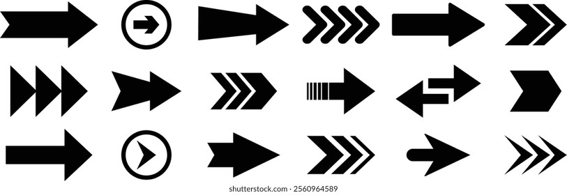 Arrows set. Mega bundle set. Arrows vector collection. Arrow icon collection. Set different arrows or web design. Vector illustration.