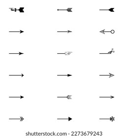 Arrows or set of New arrows or arrows directions symbols, signs,  use for web, UI, Digital product and anything