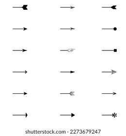 Arrows or set of New arrows or arrows directions symbols, signs,  use for web, UI, Digital product and anything