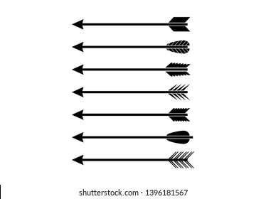 Arrows set symbol  vector illustration on background