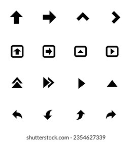 Arrows set of unique black icons. Arrow icon. Arrow vector collection. Arrow. Cursor. Modern simple arrows. Vector illustration.