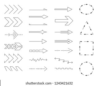 arrows set vector