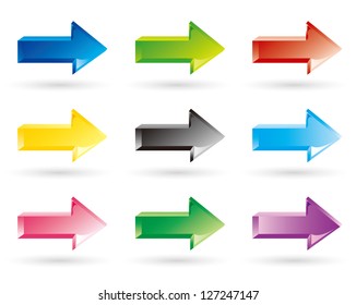 arrows set vector