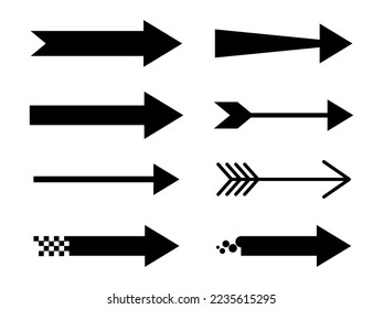 Arrows set vector collection. Arrow icon. Arrow. Cursor simple arrows. on a white background vector illustration