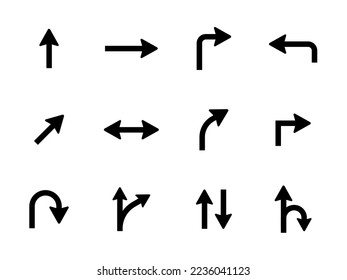 Arrows set vector collection. Arrow icon. Arrow. Cursor simple arrows. on a white background vector illustration