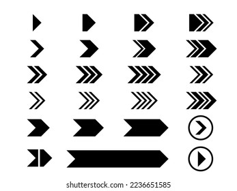 Arrows set vector collection. Arrow icon. Arrow. Cursor simple arrows. on a white background vector illustration