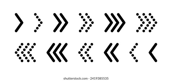 Arrows set. Vector arrows icons