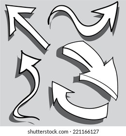 Arrows set. Vector Illustration.