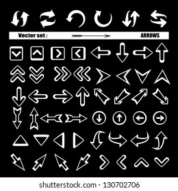 Arrows - Set - Vector illustration, Graphic Design Editable For Your Design. Lot Of Useful Elements. Logo Symbols