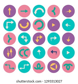 arrows set. vector illustration on white background