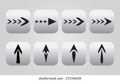 Arrows  set.Black arrows sign set.Vector illustration.