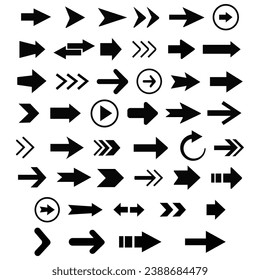 Arrows sets. Mega collections of vector stock. different arrows or web design social media post templet. flat style isolated on white background. 
