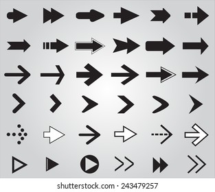 Arrows  set.Vector illustration.