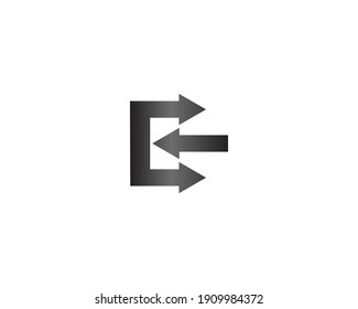 arrows shape logo design icon