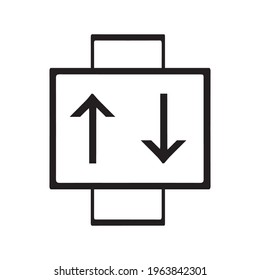 Arrows sharing up and down icon