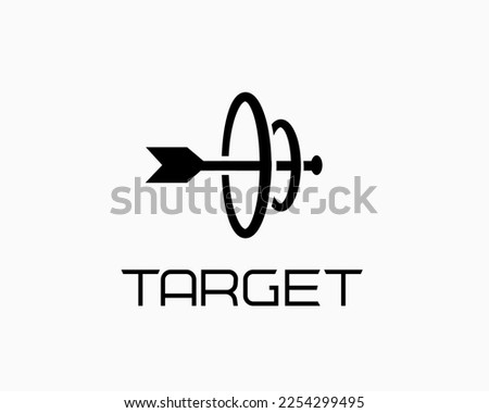 arrows shoot right on target focus efficiency goal strategy logo icon symbol design template illustration inspiration