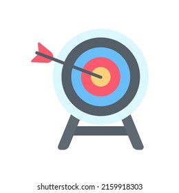 Arrows shot to the center of the target. business goal setting concept