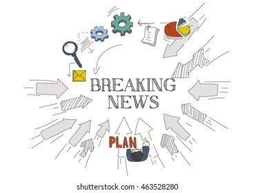 Arrows Showing BREAKING NEWS