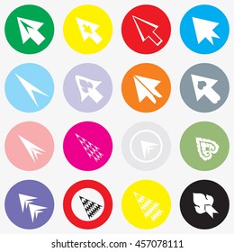 Arrows sign icon set.  Modern style. Few arrows in floral. This vector illustration web design elements saved 8 ESP