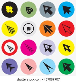 Arrows sign icon set. Modern style isolated. Few arrows in floral. This vector illustration web design elements saved 8 ESP