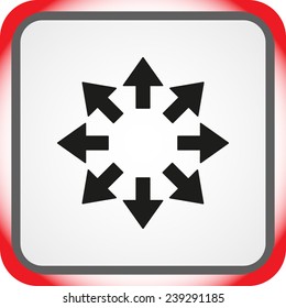 Arrows sign icon, vector illustration. Flat design style
