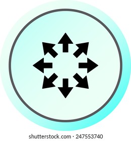 Arrows sign icon, vector illustration. Flat design style