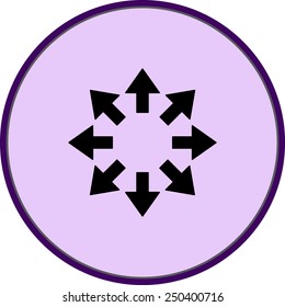 Arrows sign icon, vector illustration. Flat design style