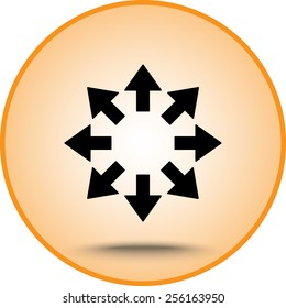 Arrows sign icon, vector illustration. Flat design style