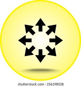 Arrows sign icon, vector illustration. Flat design style