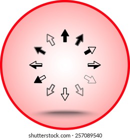 Arrows sign icon, vector illustration. Flat design style