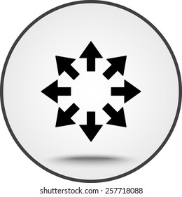 Arrows sign icon, vector illustration. Flat design style