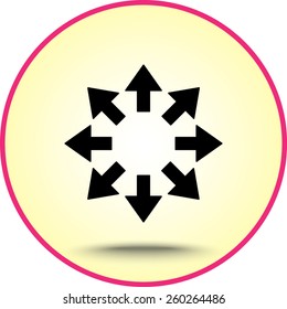 Arrows sign icon, vector illustration. Flat design style