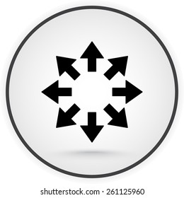 Arrows sign icon, vector illustration. Flat design style