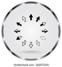 Arrows sign icon, vector illustration. Flat design style