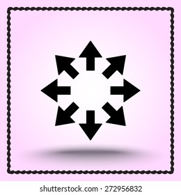 Arrows sign icon, vector illustration. Flat design style