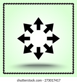 Arrows sign icon, vector illustration. Flat design style