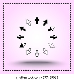 Arrows sign icon, vector illustration. Flat design style