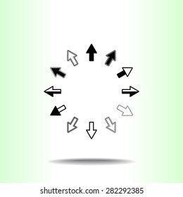 Arrows sign icon, vector illustration. Flat design style