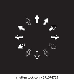 Arrows sign icon, vector illustration. Flat design style