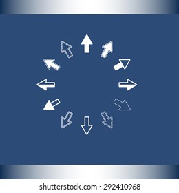 Arrows sign icon, vector illustration. Flat design style