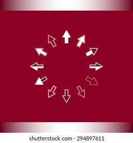 Arrows sign icon, vector illustration. Flat design style
