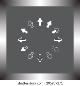 Arrows sign icon, vector illustration. Flat design style