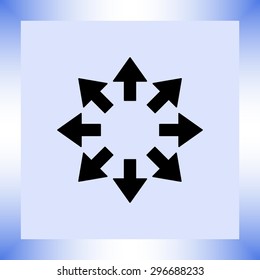 Arrows sign icon, vector illustration. Flat design style