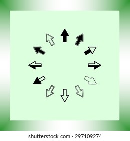 Arrows sign icon, vector illustration. Flat design style