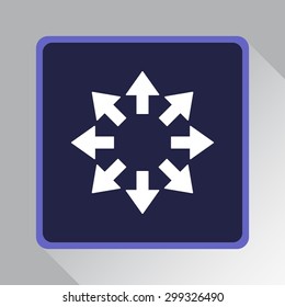 Arrows sign icon, vector illustration. Flat design style